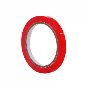 Banda adeziva PVC rosu 9 mm x 66 m