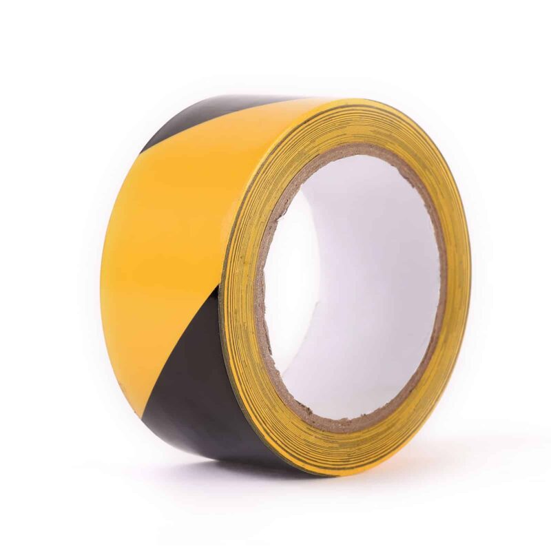Banda adeziva de marcare 48 mm x 30 m, galben/negru - imagine 1